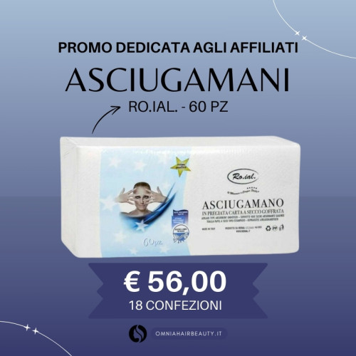 Promo Anniversario Online Asciugamani Ro.ial - Dedicata Agli Affiliati - Omnia Hair & Beauty